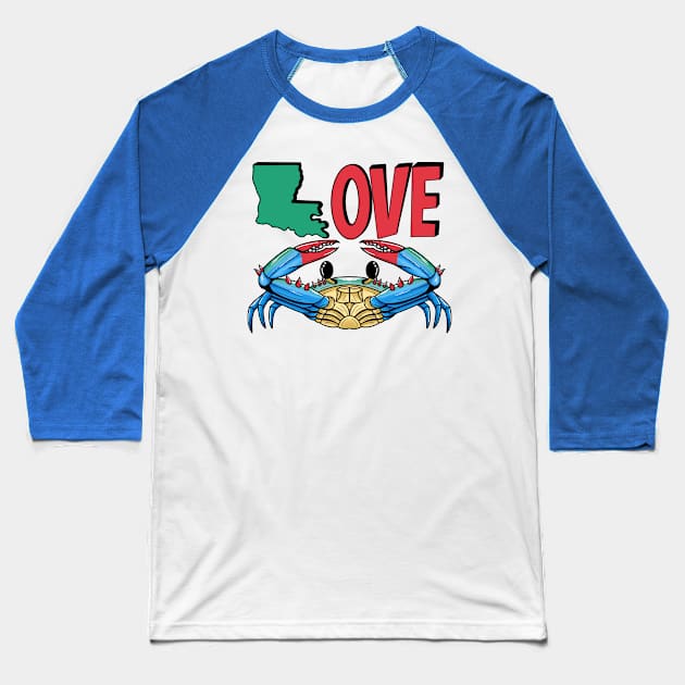 Loveuisiana Baseball T-Shirt by Voodooking25